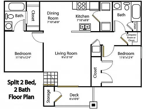 Floor plan 2X2