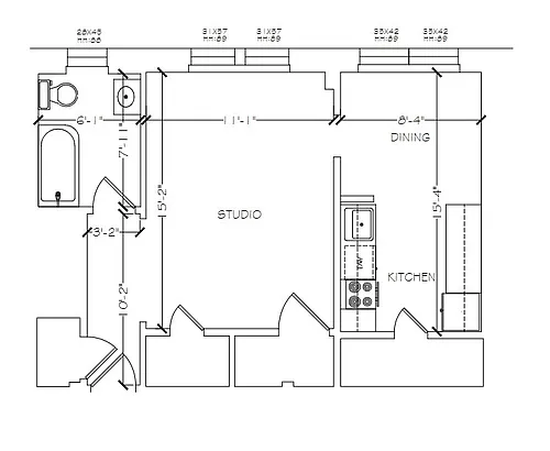Floor plan Studio