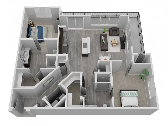 Floor plan Balance - 2x2 (lv-B2)