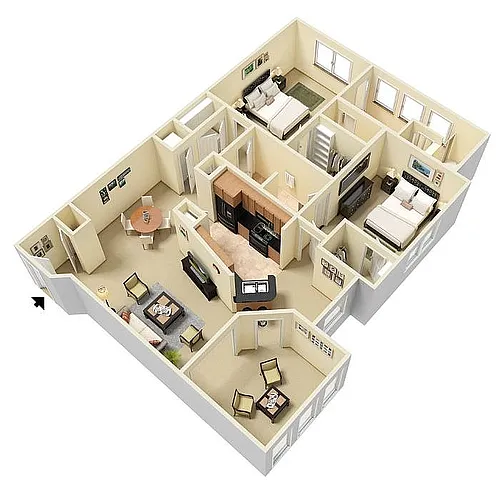 Floor plan Royal with Sunroom