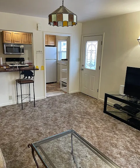 Entry way door into living area