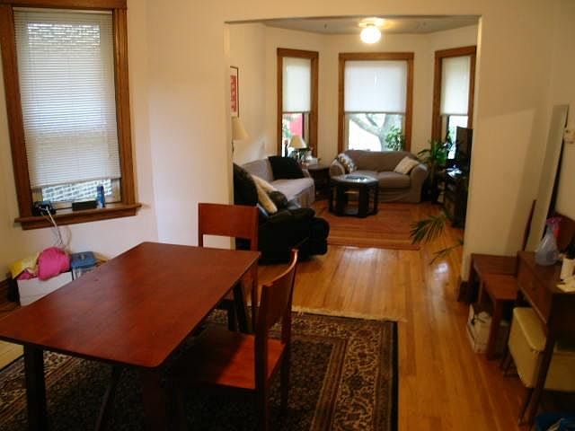 Living room and dining room