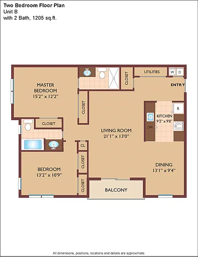 Floor plan $2.65/sq.ft. - Two Bedroom