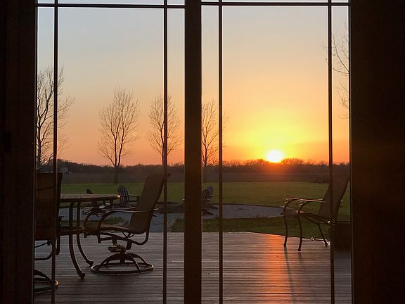 Looking out from living room