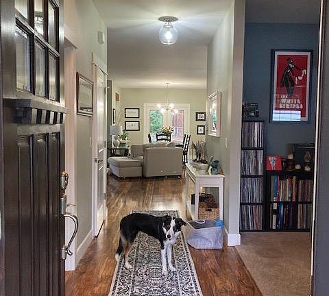 front entry (and Izzy puppy)