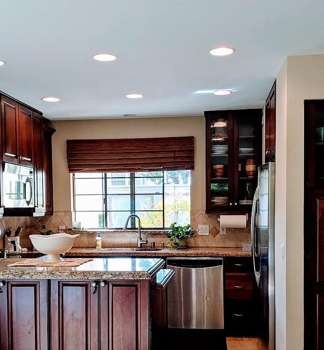 Kitchen - Electric Stove, Stainless Steel Appliances, plenty of storage, recessed lighting