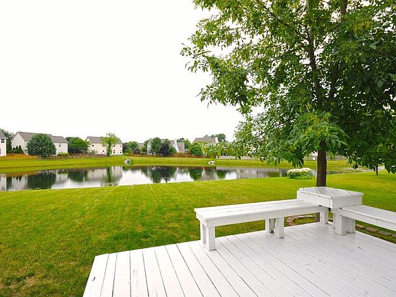 Patio overlooks Pond