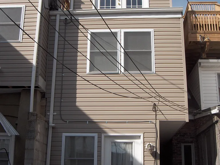 Rear facade of home.