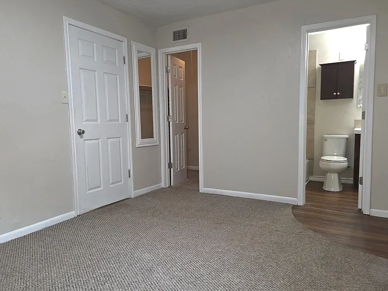 bedroom, closet, bathroom