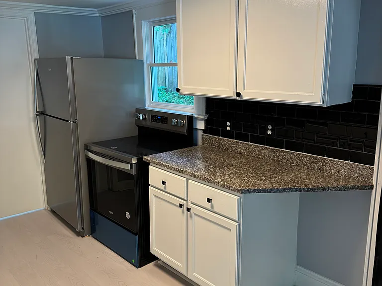 Refridgerator, stove, and more cabinet space