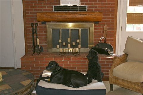 Family room with fireplace for chilly nights