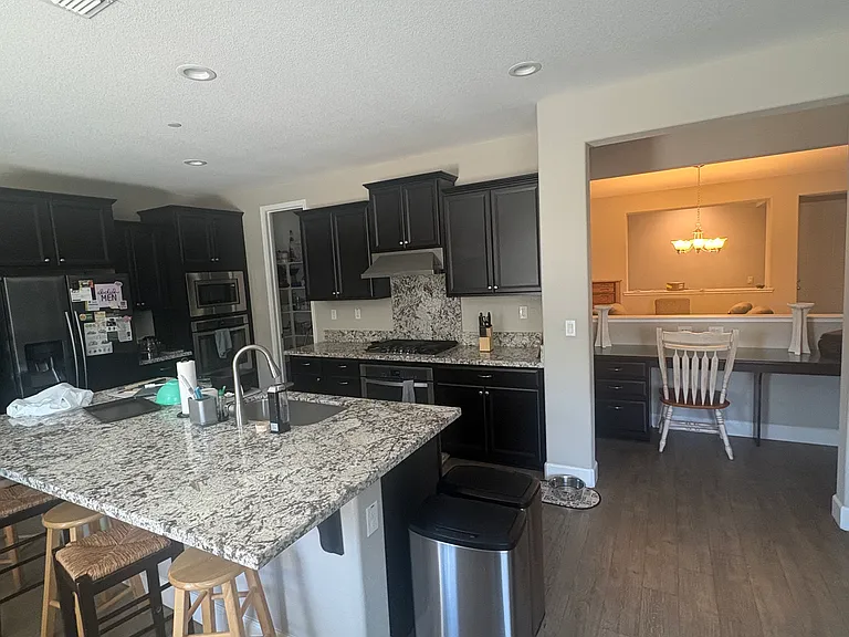 Built in office next to kitchen
