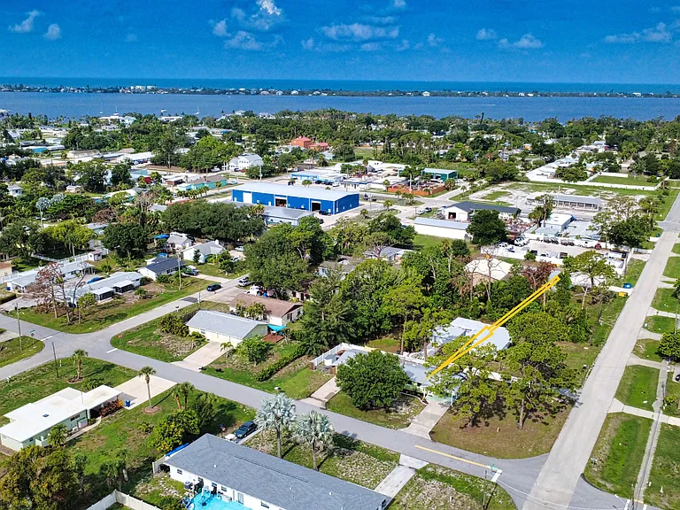 Aerial View neighborhood and intercoastal