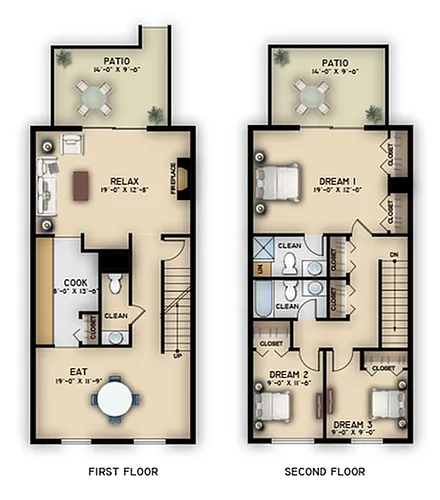 Floor plan 3x2.5 BE