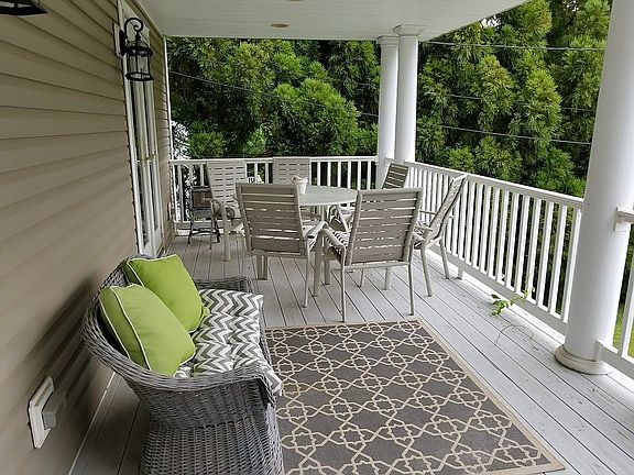 Spacious country front porch