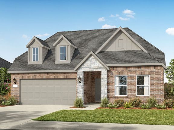 Exterior FC201, a one-story new construction home with a 2-car garage