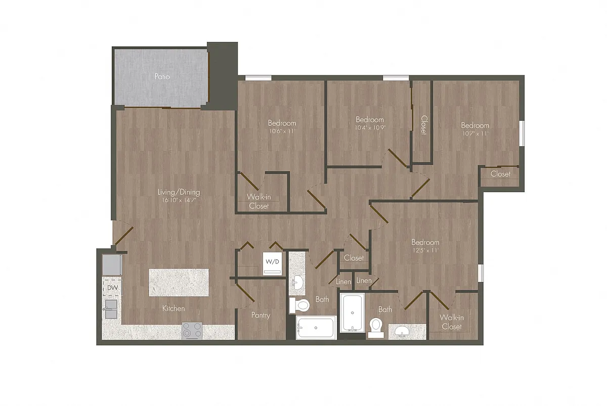 Floor plan 4 Bed Unit