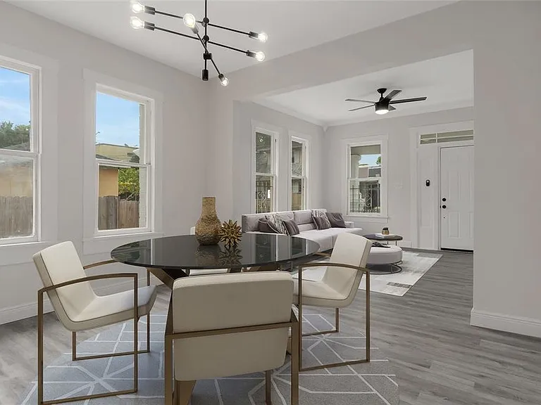 virtually staged open plan