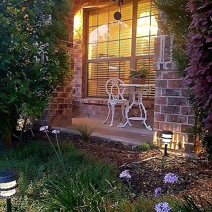 Front view of patio set