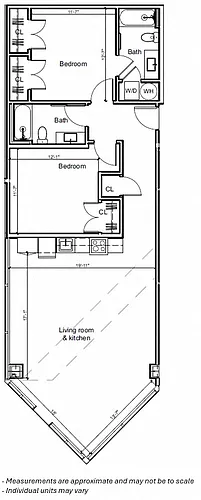 Floor plan 2BR 2H