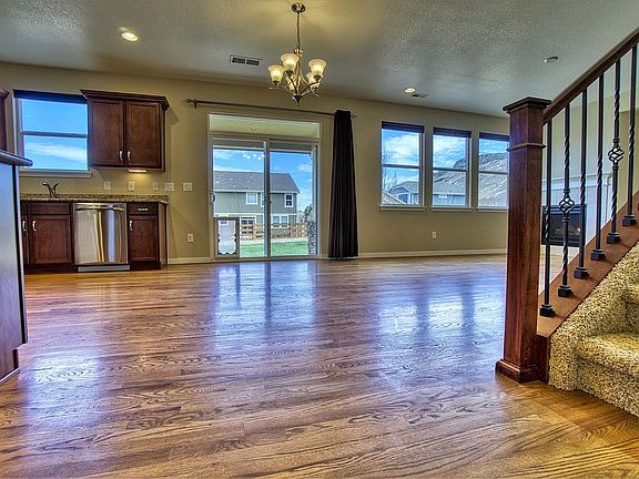 Main level - entry into kitchen/dining room/family room.