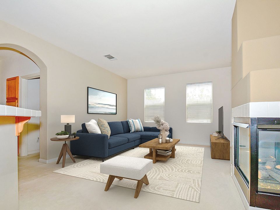 digitally staged living room
