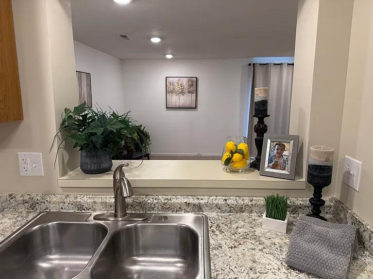 Kitchen into Living Room