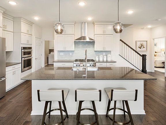Gourmet kitchen with large center island