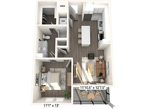 Floor plan A2-731sf-201-601