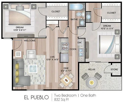 Floor plan El Pueblo