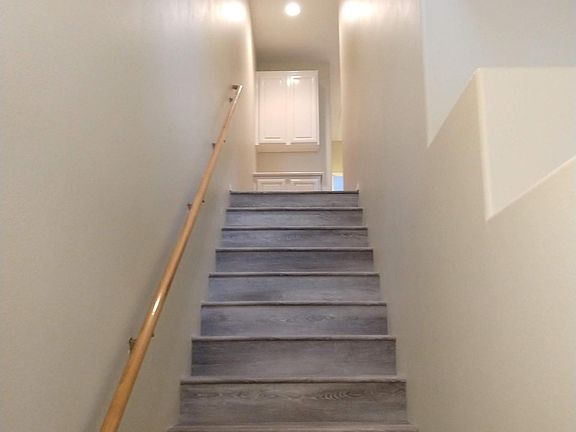 Upstairs with hall storage.