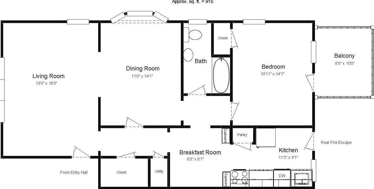 1 bed, 915 sqft, $950 — Photo 4