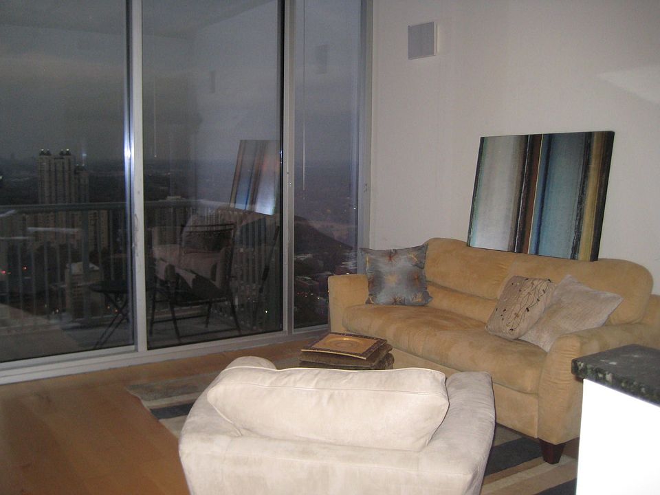 Living Room with amazing 29th floor views of Midtown and Buckhead