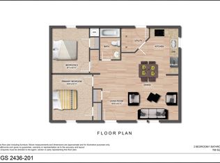 2 Bed 1 Bath Double Section plan