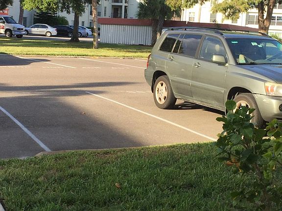 Parking near front door. Where the SUV is parked is the des