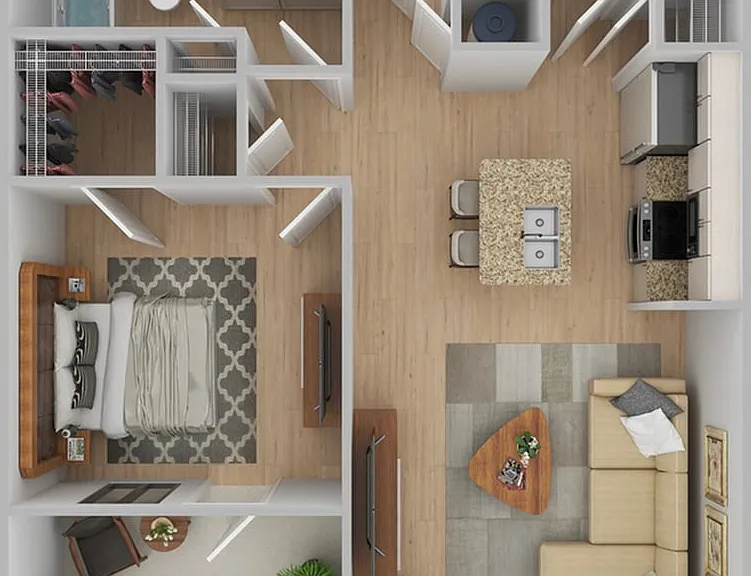 1 Bedroom | 1 Bath | 697 SF | Renovated 1 Bedroom | 1 Bath | 697 SF | Renovated