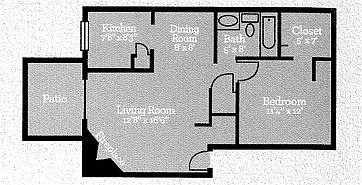 Floor plan One Bedroom