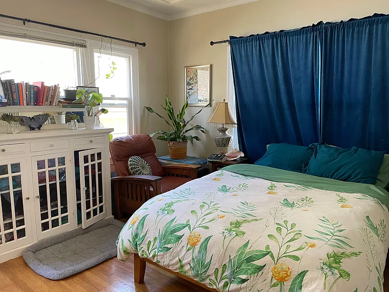 Bedroom as furnished by previous tenants
