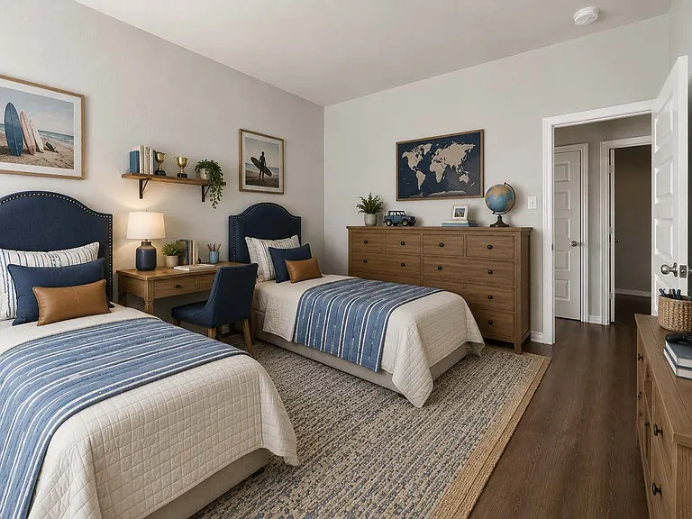 3 Bdrm / 2 Bath Third bedroom with room for 2 twins and a desk