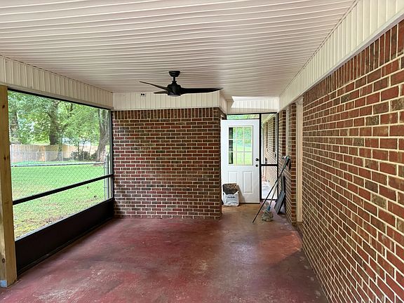 Screened-in back porch
