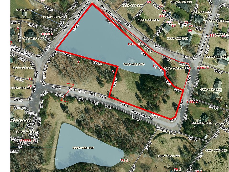 All area outlined in red!