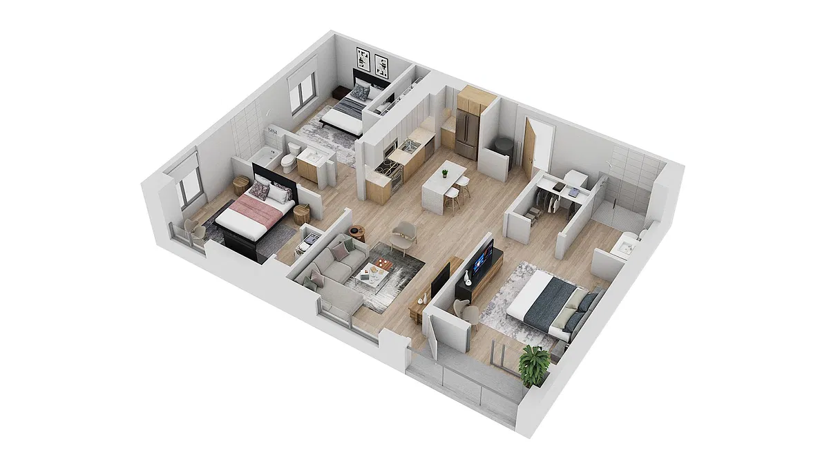 Floor plan Residence 06, Floors 2-9