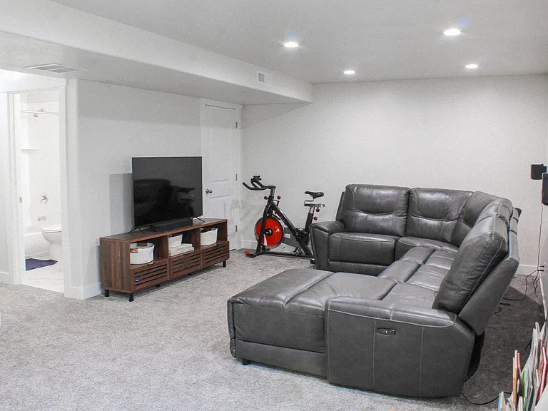 Basement game room.