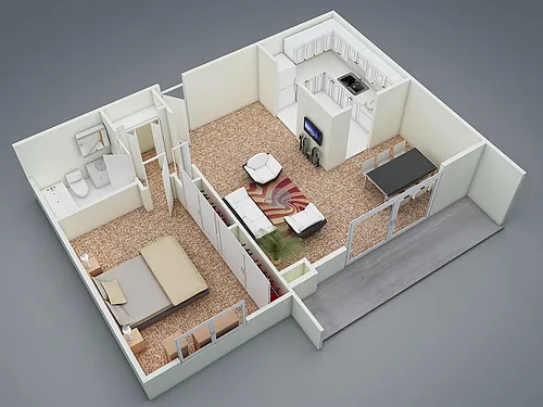 Floor plan One Bedroom Standard