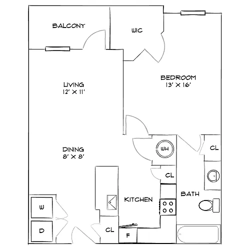 Floor plan Design 1B