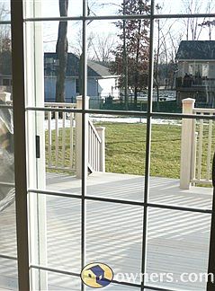 View of deck, new vinyl fall 2011