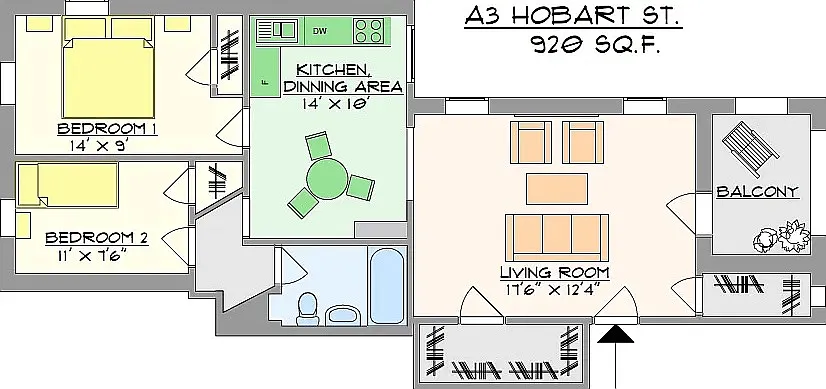 Floor plan 2-Bedroom