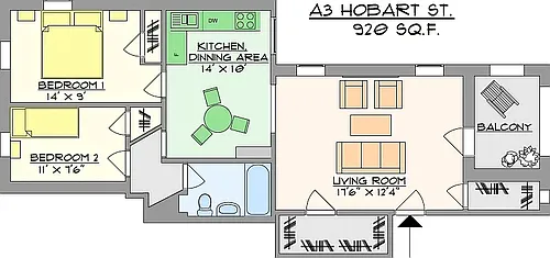 Floor plan 2-Bedroom