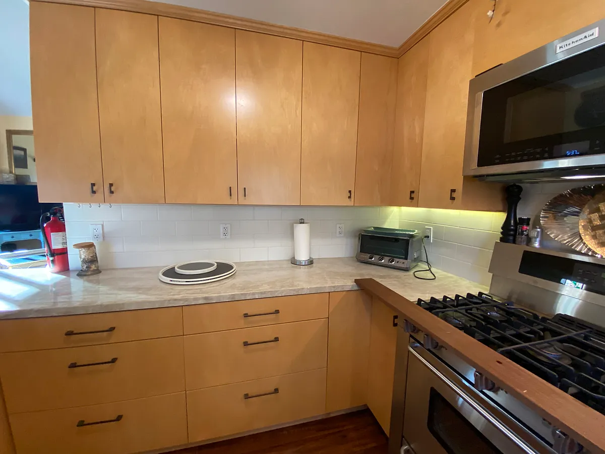 Kitchen cabinets and stove - 2222 Canyon Dr