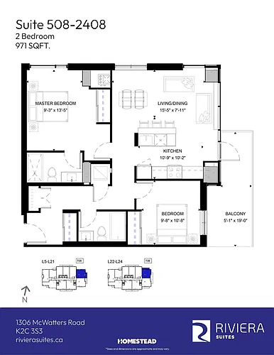 Floor plan 2 Bedroom 2 Bed 2 Bath